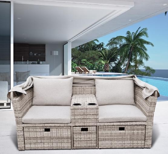 Комплект мебели AFINA плетеной из иск. ротанга AFM-330G Grey купить в Калаче-на-Дону