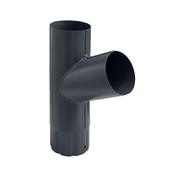 Водосток Grand Line 150x100 – Тройник трубы RAL 7024 купить в Калаче-на-Дону