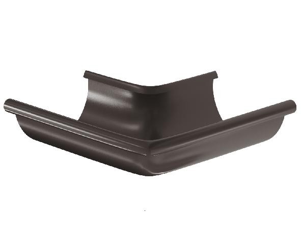 Водосток Aquasistem, система 150/100 - Угол желоба, наружный 90° RR 32 Тёмно-Коричневый купить в Калаче-на-Дону