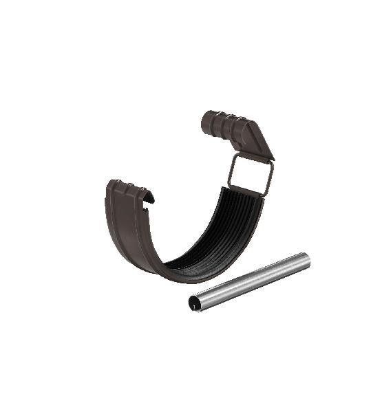 Водосток Aquasistem, система 125x90 - Соединитель желоба с резиновым уплотнителем RR 32 Тёмно Коричневый купить в Калаче-на-Дону