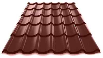 Металлочерепица Металл Профиль Norman полиэстер 0,5 сталь RAL 8017 коричневый