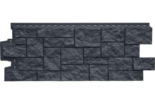 Фасадная панель Grand Line Дикий камень Стандарт графит купить в Калаче-на-Дону