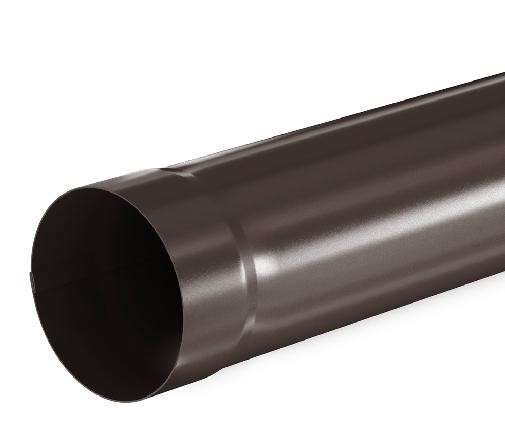 Водосток Aquasistem, система 125x90 - Труба водосточная 1.00м RR 32 Тёмно Коричневый купить в Калаче-на-Дону