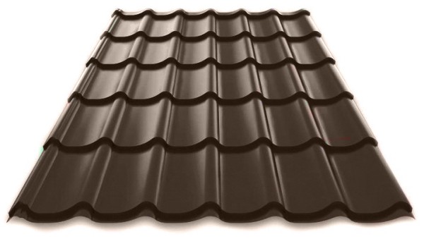 Металлочерепица Металл Профиль Norman полиэстер 0,5 сталь RR32 темно-коричневый купить в Калаче-на-Дону