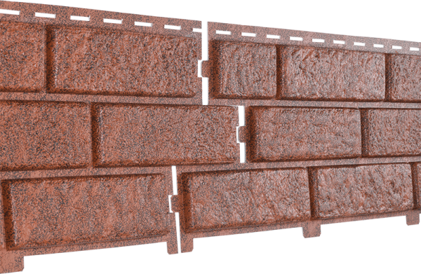 Фасадная панель Ю-Пласт Стоун Хаус Кирпич Красный купить в Калаче-на-Дону
