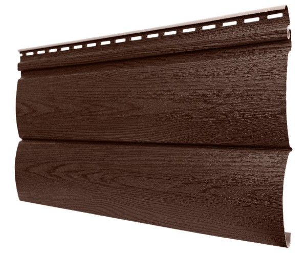 Виниловый сайдинг tecos, серия lux - оцилиндрованный брус двойной, - итальяский орех купить в Калаче-на-Дону