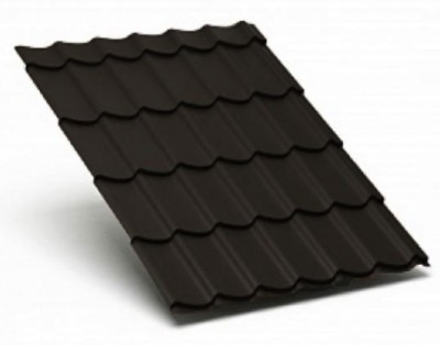 Металлочерепица Металл Профиль матовый полиэстр Valori 0,5 сталь RR 32 темно-коричневый