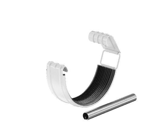 Водосток Aquasistem, система 125x90 - Соединитель желоба с резиновым уплотнителем RR 20 Мраморно-белый купить в Калаче-на-Дону