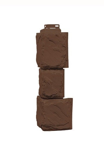 Угол наружный «Камень крупный» Коричневый купить в Калаче-на-Дону