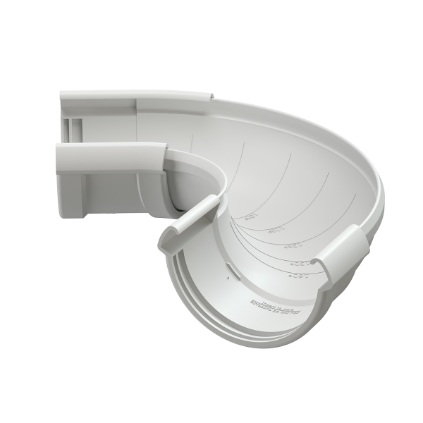 Угол желоба регулируемый Docke Lux ПВХ Пломбир купить в Калаче-на-Дону