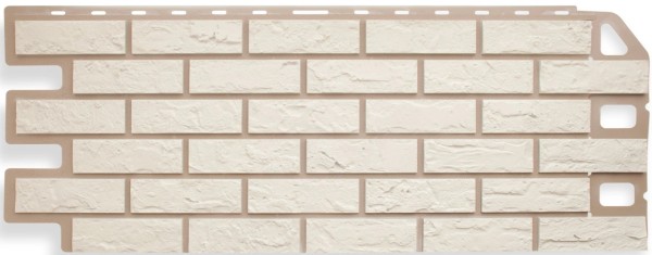 Фасадная панель Цокольный сайдинг Альта-профиль - коллекция "кирпич", кирпич белый купить в Калаче-на-Дону