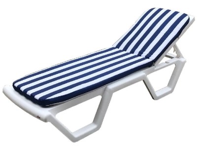 Матрас для шезлонга TWEET Синие белые полоски