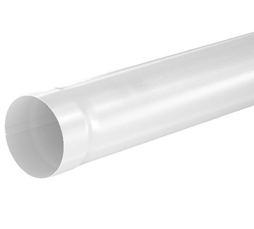 Водосток Aquasistem, система 125x90 - Труба водосточная 1.00м RR 20 Мраморно-белый купить в Калаче-на-Дону