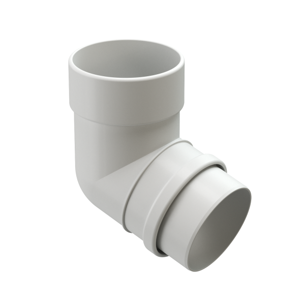 Колено 72˚ Docke Lux ПВХ Пломбир купить в Калаче-на-Дону