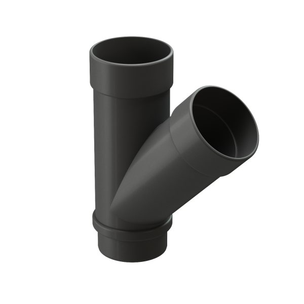 Тройник 45˚ для водосточной трубы Docke Lux ПВХ - Графит купить в Калаче-на-Дону