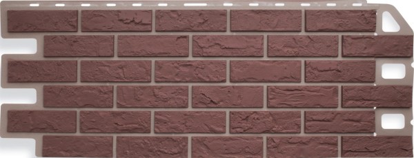 Фасадная панель Цокольный сайдинг Альта-профиль - коллекция "кирпич", кирпич красный купить в Калаче-на-Дону
