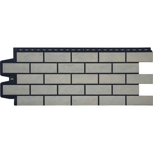 Фасадная панель Grand Line Состаренный кирпич Элит ваниль, ШОВ чёрный купить в Калаче-на-Дону