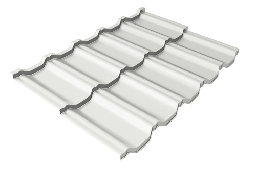 Металлочерепица модульная Квинта Uno Grand Line c 3D резом 0,5 Satin RAL 9003 сигнальный белый купить в Калаче-на-Дону