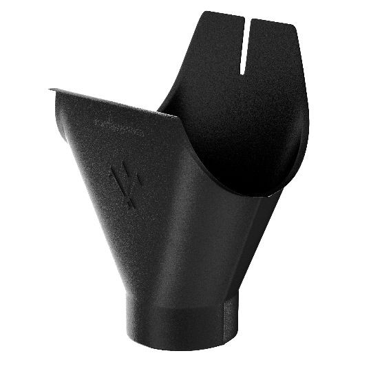 Водосток Aquasistem, система 125x90 - Воронка желоба RAL 9005 Чёрный купить в Калаче-на-Дону