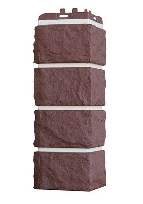 Угол наружный Grand Line Колотый Камень Каштан, Шов белый купить в Калаче-на-Дону