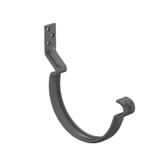 Водосток Aquasistem, система 150/100 - Крюк крепления желоба короткий RAL 7024 Тёмно-серый купить в Калаче-на-Дону