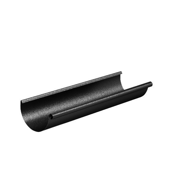 Водосток Aquasistem, система 125x90 - Водосточный желоб 3.00м RAL 9005 Чёрный купить в Калаче-на-Дону