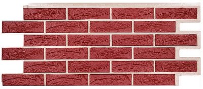 Фасадная панель Техоснастка, Лондон Брик, Красный