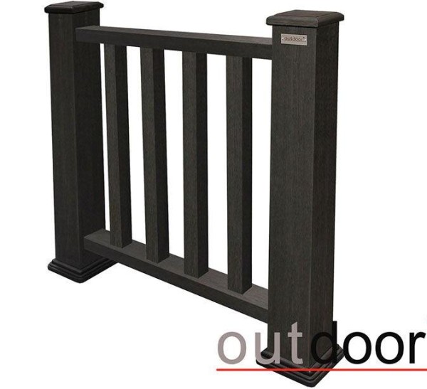 Ограждение из ДПК Outdoor Классик 3D STORM чёрный купить в Калаче-на-Дону