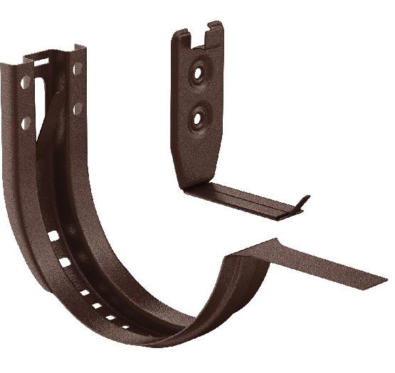 Водосток Aquasistem, Система 125x90 - Крюк крепления желоба короткий регулируемый RAL 8017 Коричневый matt купить в Калаче-на-Дону