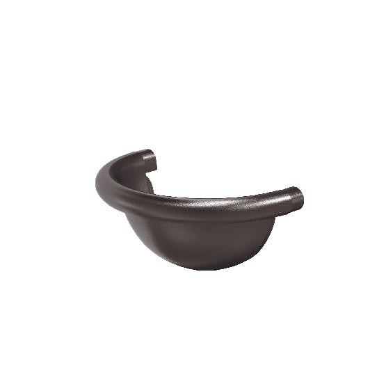 Водосток Aquasistem, Система 125x90 - Заглушка универсальная полукруглая RR 32 Тёмно-коричневый matt купить в Калаче-на-Дону