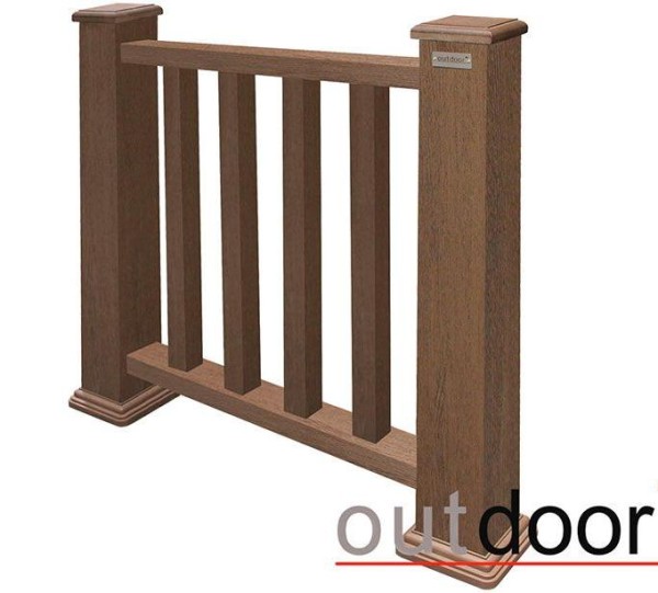 Ограждение из ДПК Outdoor Классик 3D STORM коричневый микс купить в Калаче-на-Дону