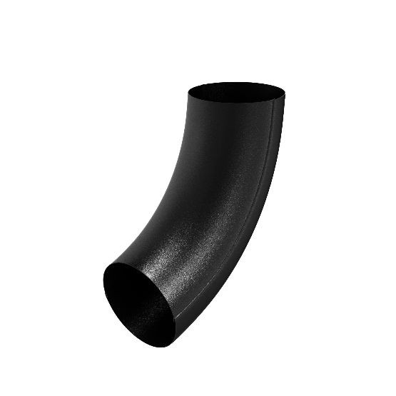 Водосток Aquasistem, система 125x90 - Колено трубы RAL 9005 Чёрный купить в Калаче-на-Дону