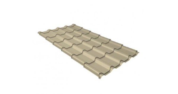 Металлочерепица камея 0,5 Satin RAL 1015 светлая слоновая кость купить в Калаче-на-Дону