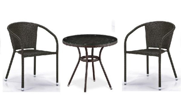 Комплект плетеной мебели AFINA из иск. ротанга Асоль-7 T282ANT/Y137C-W53 Brown 2Pcs купить в Калаче-на-Дону
