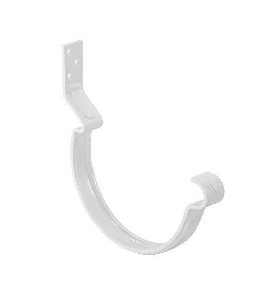 Водосток Aquasistem, система 125x90 - Крюк крепления желоба короткий RAL 9003 Белый купить в Калаче-на-Дону