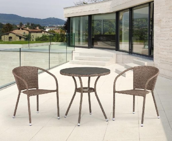 Комплект плетеной мебели AFINA из иск. ротанга T282ANT/Y137C-W56 Light Brown 2Pcs купить в Калаче-на-Дону