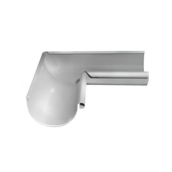 Водосток Grand Line 125x90 – Угол внутренний 90° RAL 9003 купить в Калаче-на-Дону