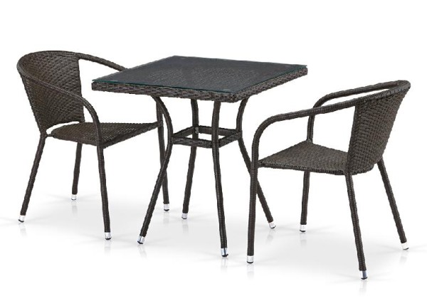 Комплект плетеной мебели AFINA из иск. ротанга T282BNT/Y137C-W53 Brown 2Pcs купить в Калаче-на-Дону