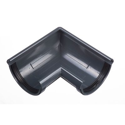 Угол желоба универсальный 90° Docke Lux ПВХ - Графит купить в Калаче-на-Дону