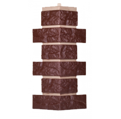 Угол T-Сайдинг-Кирпич Лондон Брик Коричневый