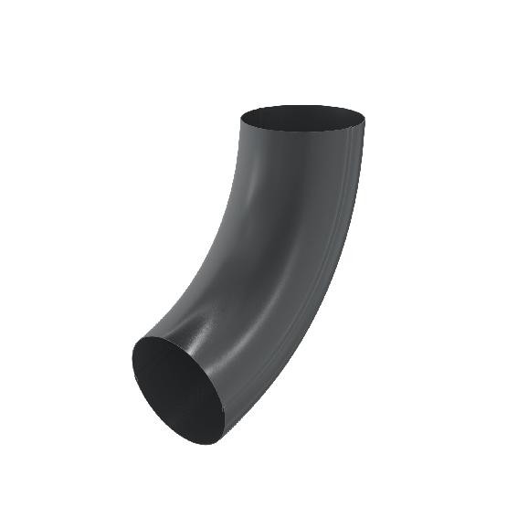 Водосток Aquasistem, система 125x90 - Колено трубы RAL 7024 Тёмно-серый купить в Калаче-на-Дону