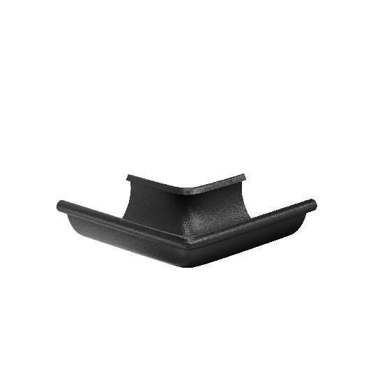 Водосток Aquasistem, система 125x90 - Угол желоба, наружный 90° RAL 9005 Чёрный купить в Калаче-на-Дону