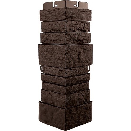 Угол наружный Альта-Профиль Скалистый камень ЭКО Коричневый купить в Калаче-на-Дону