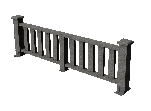 Ограждения декоративное ДПК GRINDERDECO Эрес серый базальт купить в Калаче-на-Дону