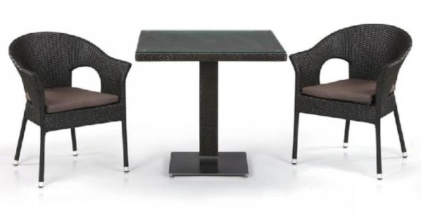 Комплект плетеной мебели AFINA из иск. ротанга T605SWT/Y79A-W53 Brown 2Pcs купить в Калаче-на-Дону