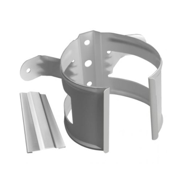 Водосток Grand Line 125x90 – Хомут трубы (на дерево) RAL 9003 купить в Калаче-на-Дону