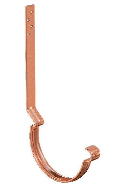 Водосток Aquasistem, система 125x90 - Крюк крепления желоба удлиненный (усиленный) Медь купить в Калаче-на-Дону