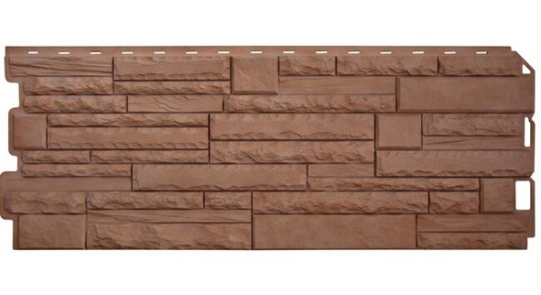 Фасадная панель Альта-Профиль Скалистый камень ЭКО Терракотовый купить в Калаче-на-Дону