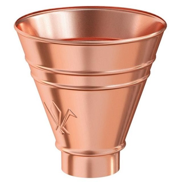 Водосток Aquasistem, система 125x90 - Воронка водосборная круглая Медь купить в Калаче-на-Дону