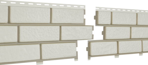 Фасадная панель Ю-Пласт Стоун Хаус Кирпич с декорированным швом Белый купить в Калаче-на-Дону